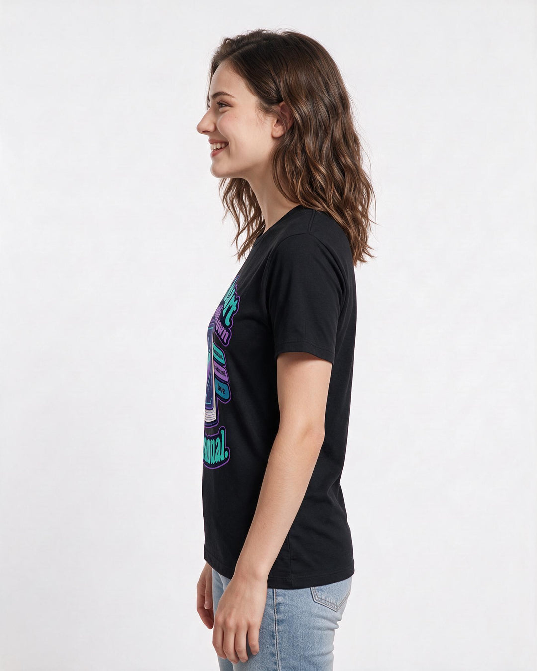 Pride Black T-Shirt for Women – Everyday Expression Graphic Tee product image 2