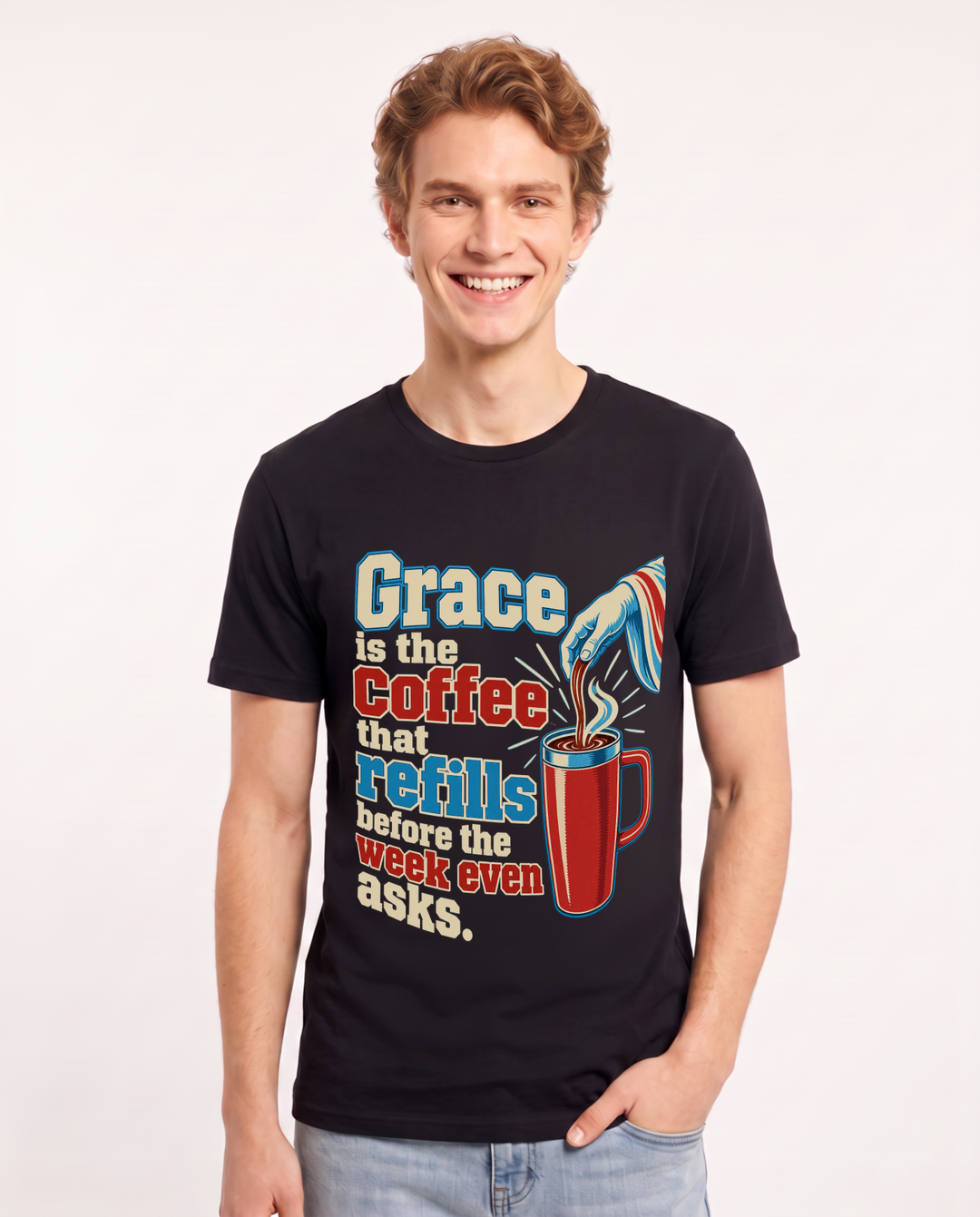 Christian Faith Black T-Shirt for Men – Everyday Expression Graphic Tee product image 3