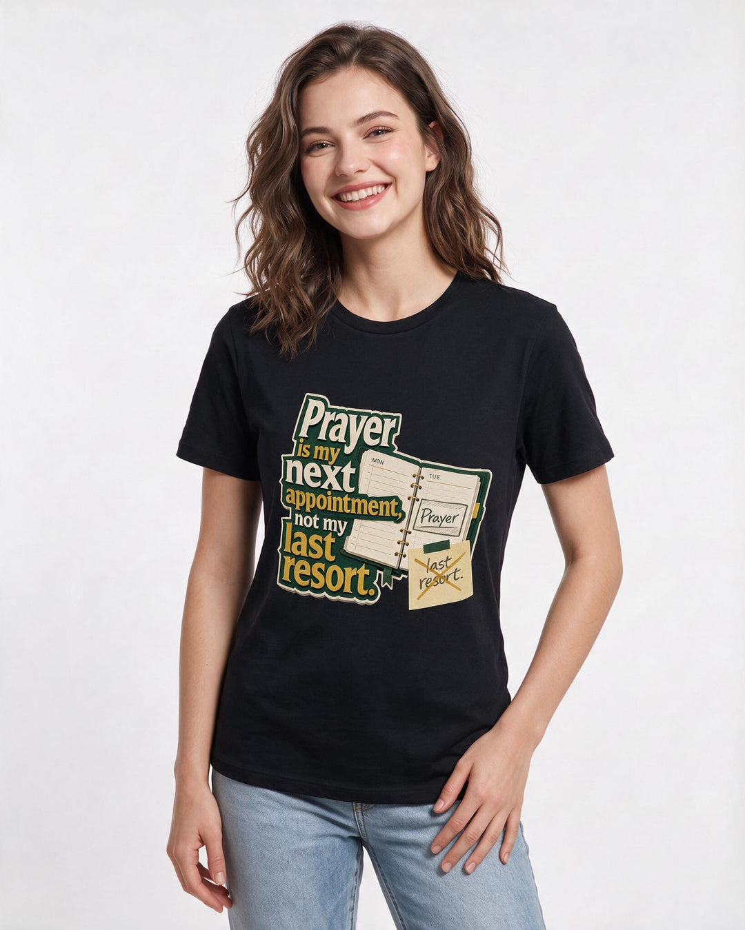 Christian Faith Black T-Shirt for Women – Everyday Expression Graphic Tee product image 1