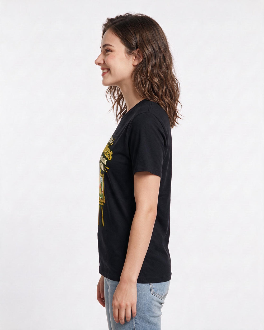 Teacher Black T-Shirt for Women – Everyday Expression Graphic Tee product image 2