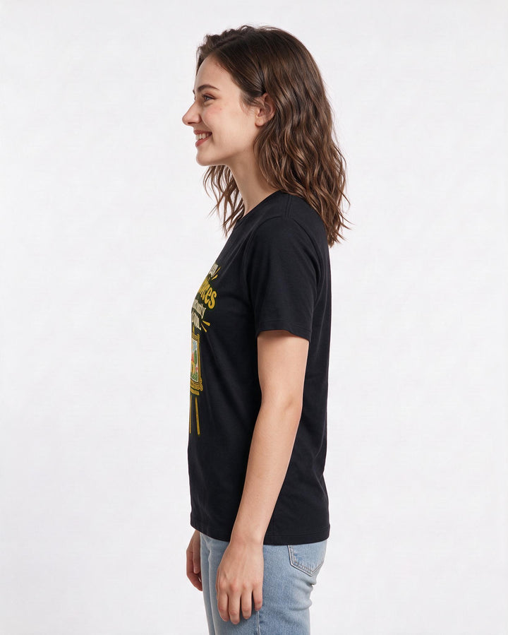 Teacher Black T-Shirt for Women – Everyday Expression Graphic Tee product image 2