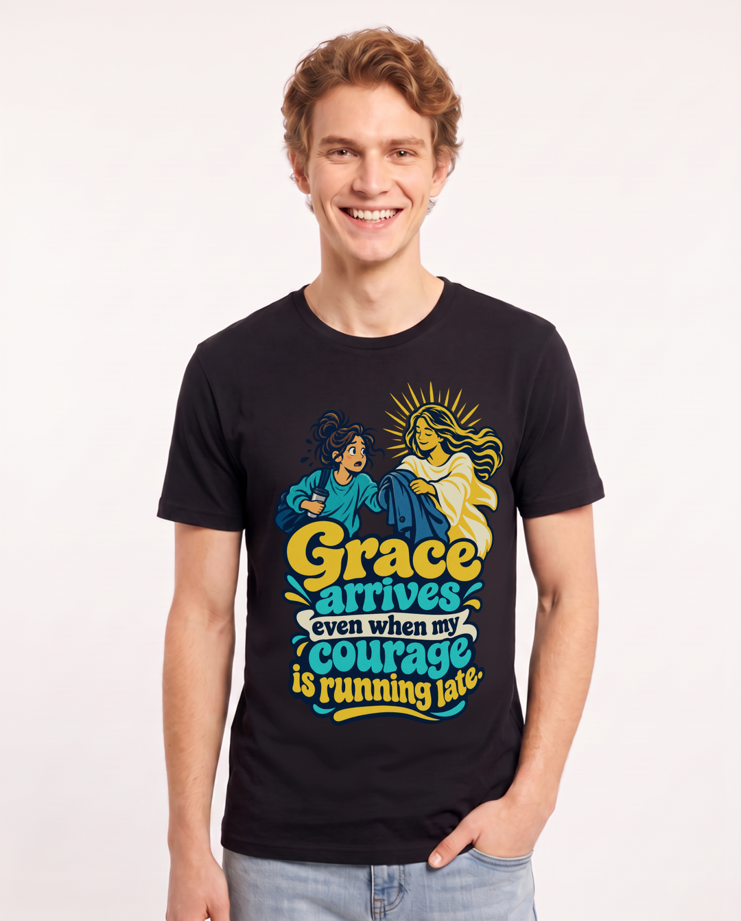 Christian Faith Black T-Shirt for Men – Everyday Expression Graphic Tee product image 3