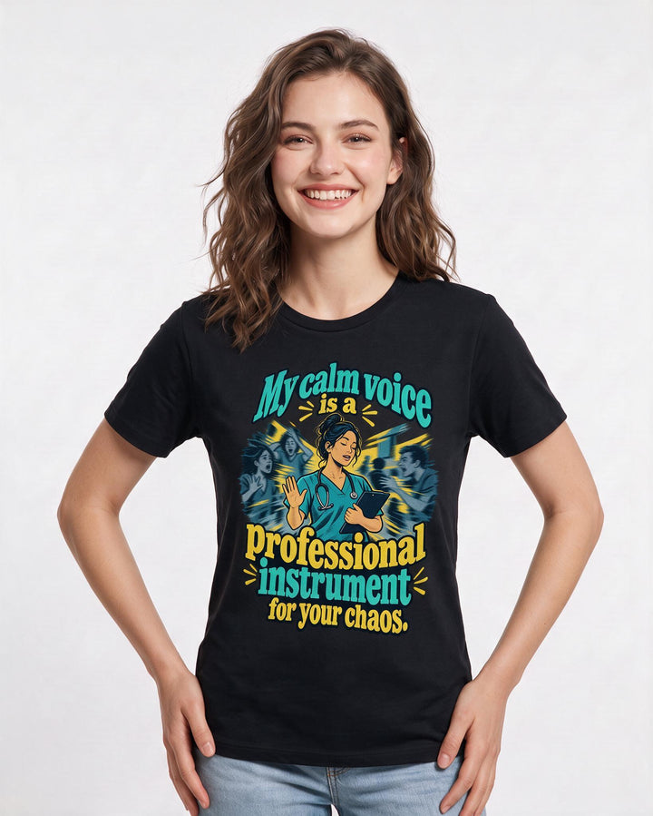 Nurse Black T-Shirt for Women – Nursing Life Graphic Tee product image 1
