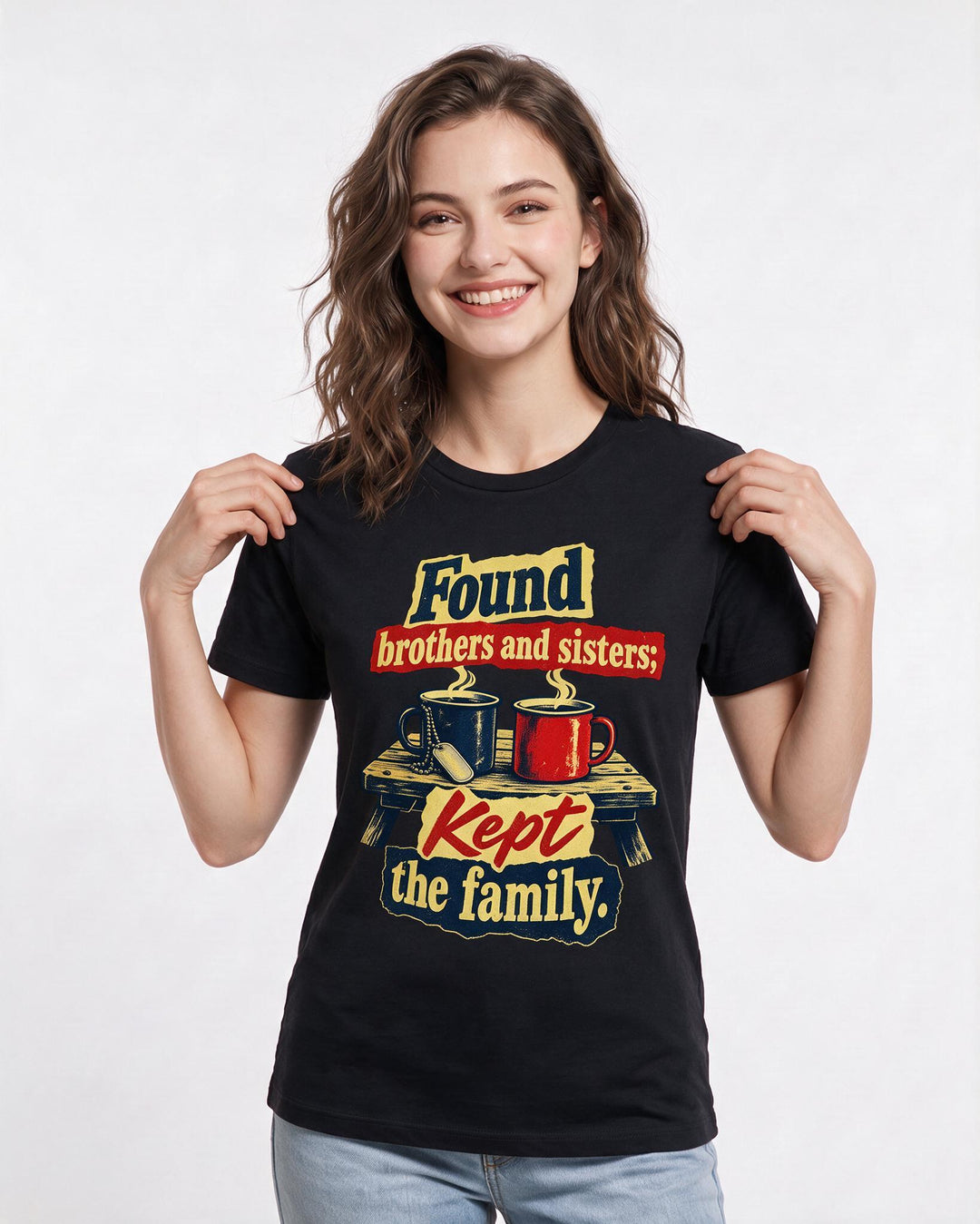 Veteran Black T-Shirt for Women – Everyday Expression Graphic Tee product image 1