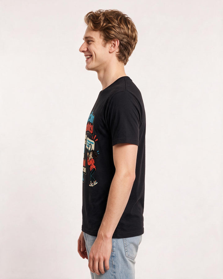 Neurodiversity Black T-Shirt for Men – Everyday Expression Graphic Tee product image 2