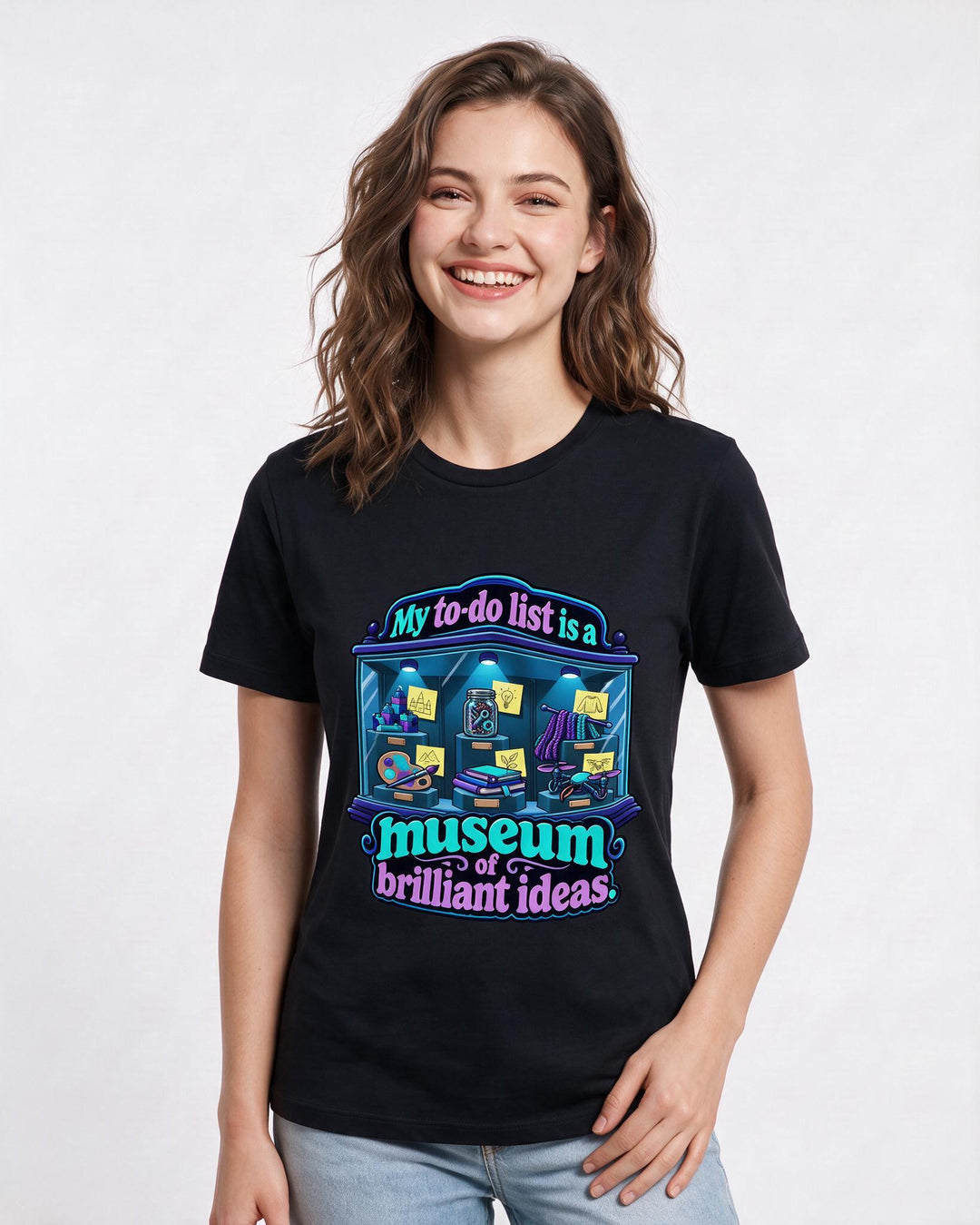 Neurodiversity Black T-Shirt for Women – Everyday Expression Graphic Tee product image 1