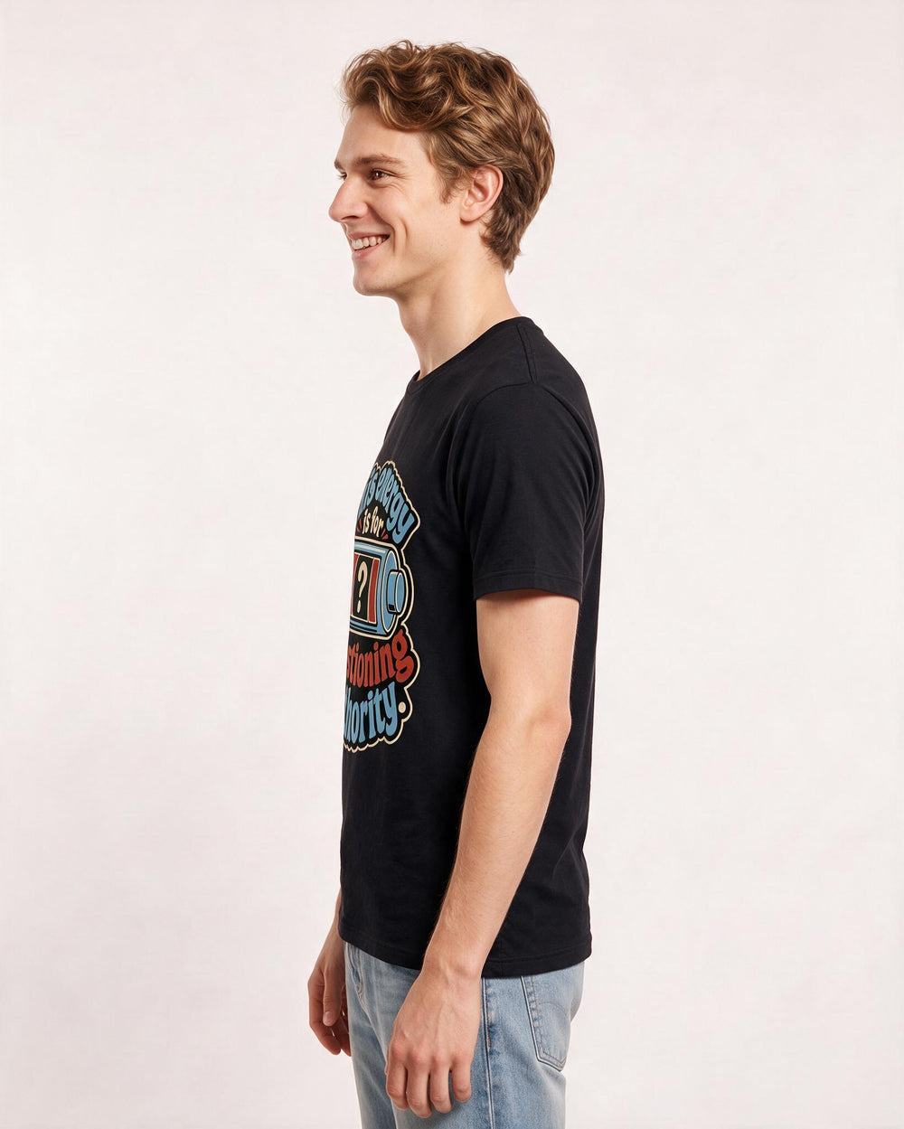 Political Statement Black T-Shirt for Men – Everyday Expression Graphic Tee product image 2