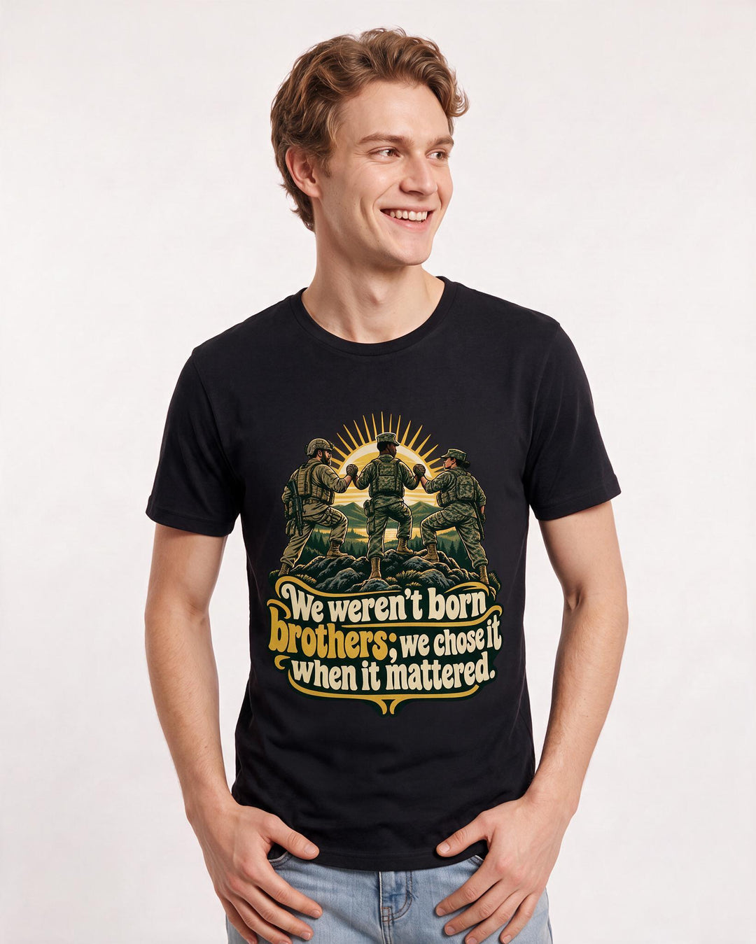 Veteran Black T-Shirt for Men – Everyday Expression Graphic Tee product image 1