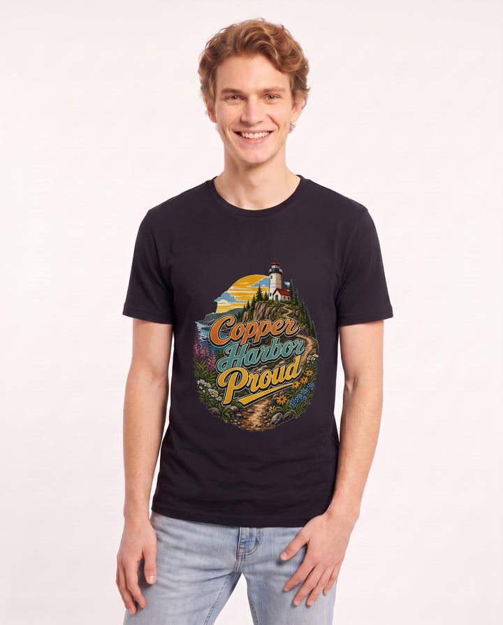 Copper Harbor Proud Men's Black T-Shirt product image 1