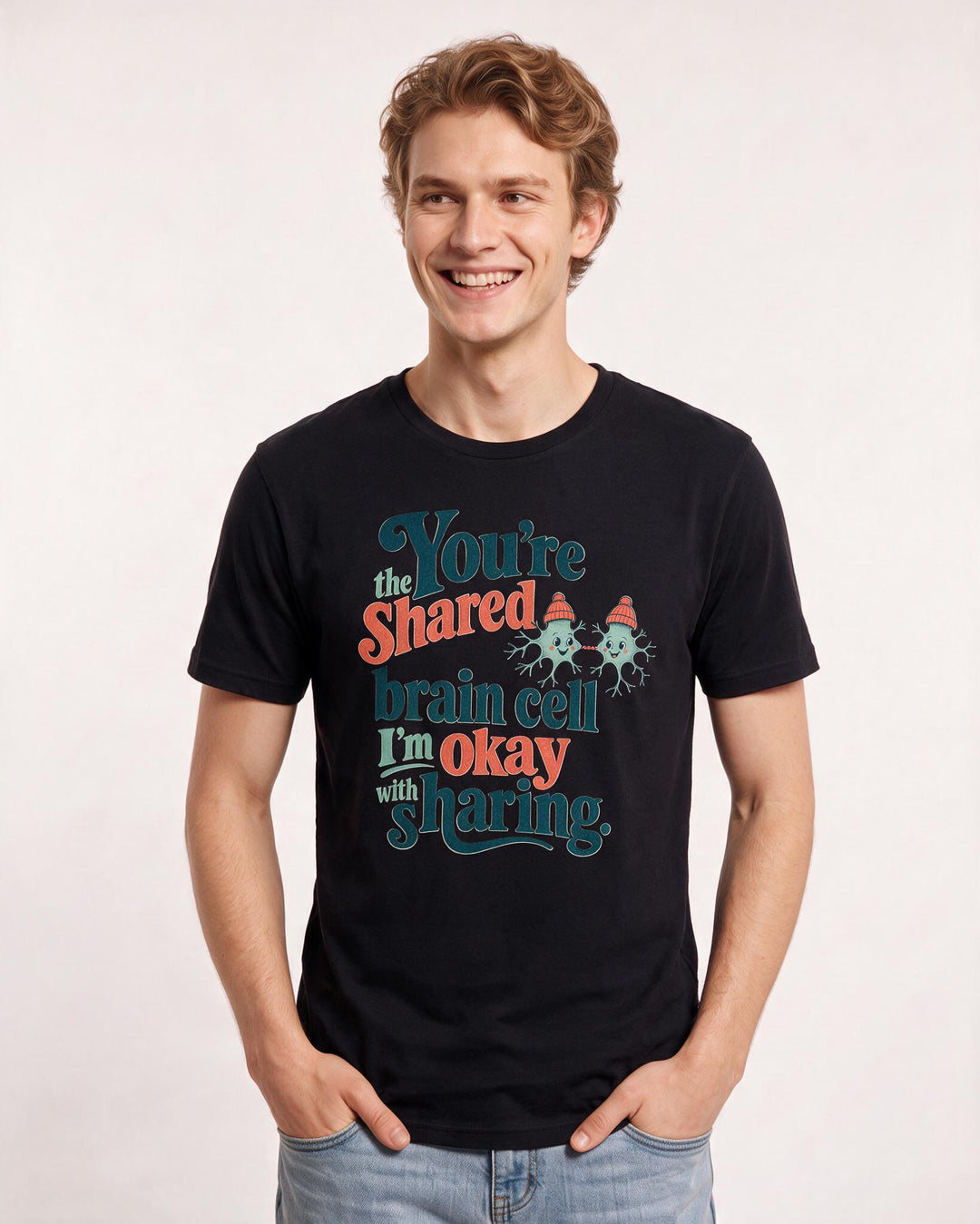 Couples Black T-Shirt for Men – Everyday Expression Graphic Tee product image 1
