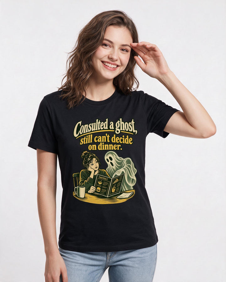 Halloween Black T-Shirt for Women – Halloween Theme Graphic Tee product image 1