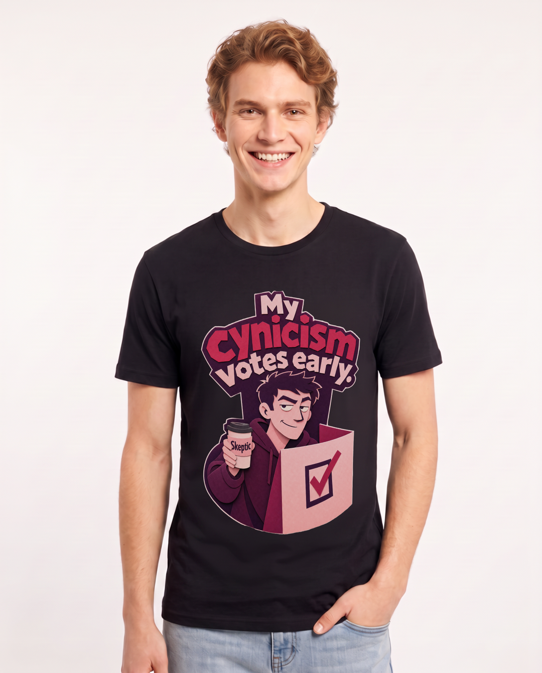 Political Statement Black T-Shirt for Men – Everyday Expression Graphic Tee product image 3