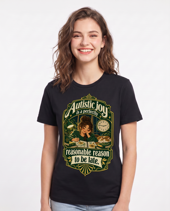 Neurodiversity Black T-Shirt for Women – Everyday Expression Graphic Tee product image 3
