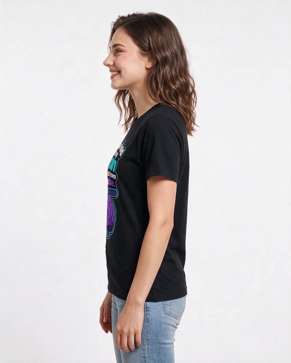 Meme Black T-Shirt for Women – Everyday Expression Graphic Tee product image 2