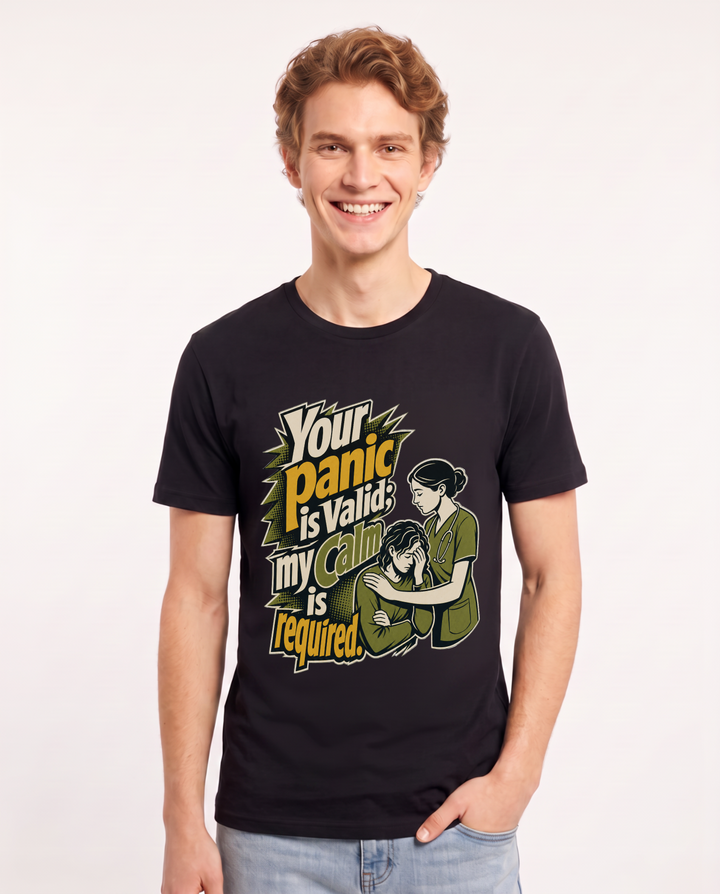 Nurse Black T-Shirt for Men – Nursing Life Graphic Tee product image 3