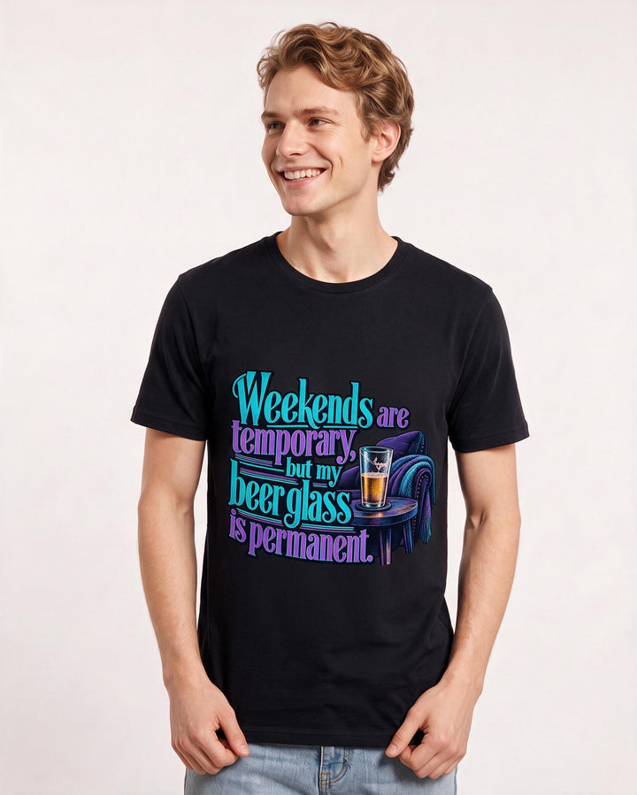 Beer Black T-Shirt for Men – Everyday Expression Graphic Tee product image 1