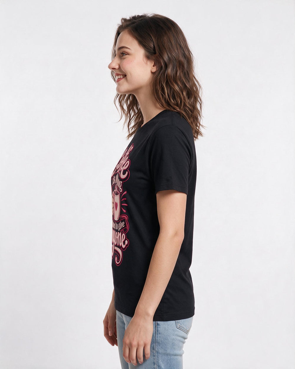Grandparent Black T-Shirt for Women – Everyday Expression Graphic Tee product image 2