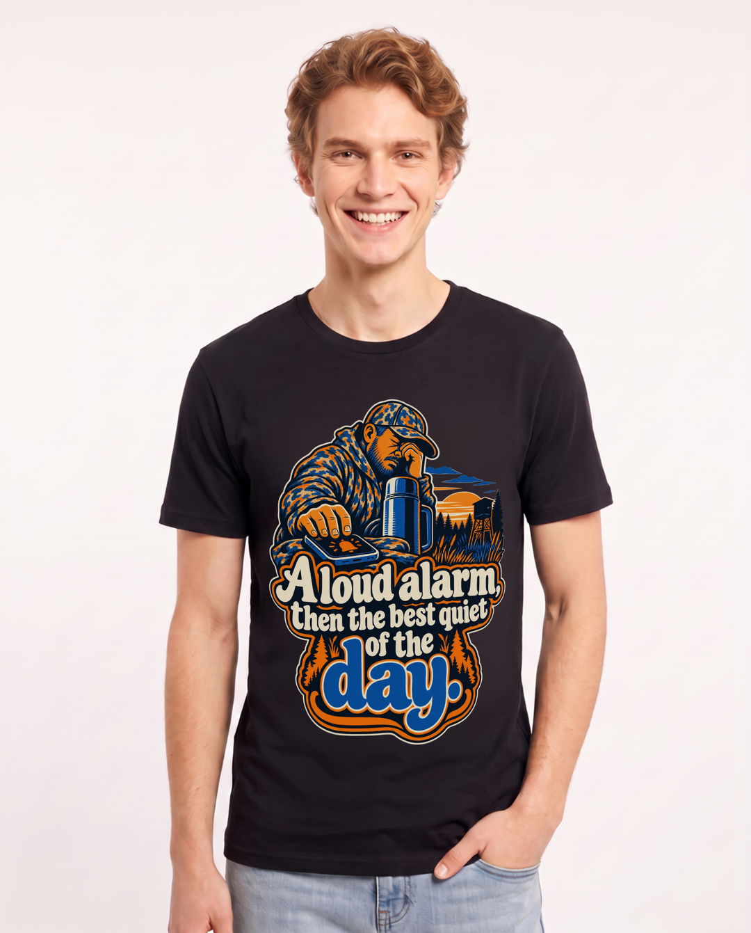 Hunting Black T-Shirt for Men – Everyday Expression Graphic Tee product image 3