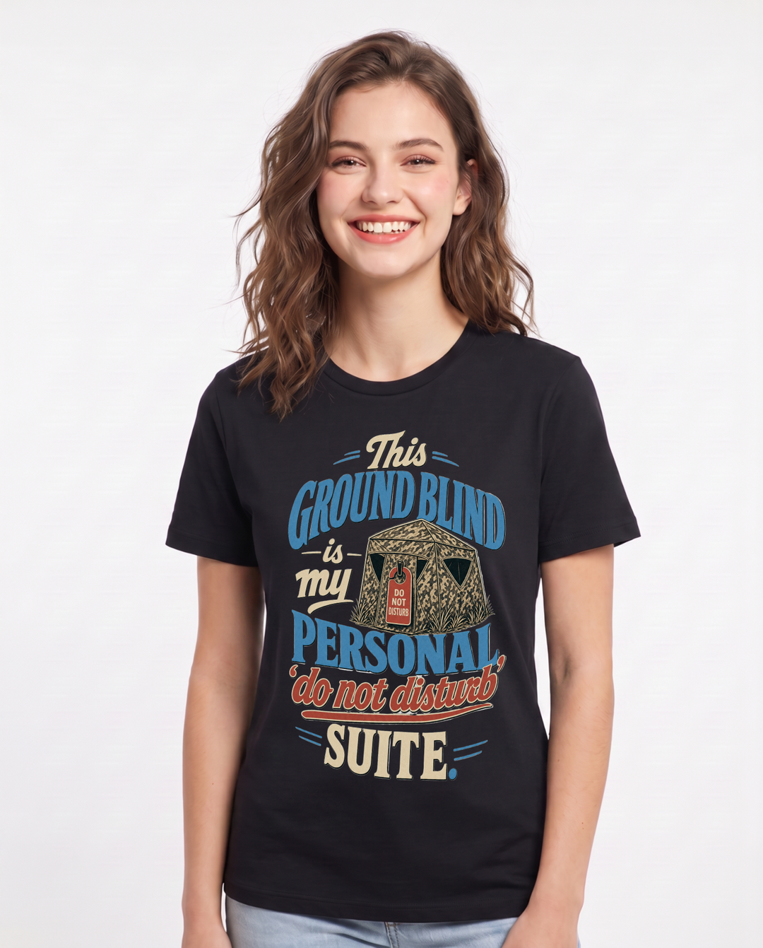 Hunting Black T-Shirt for Women – Everyday Expression Graphic Tee product image 3