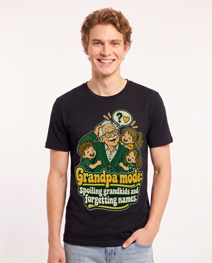 Grandparent Black T-Shirt for Men – Everyday Expression Graphic Tee product image 3