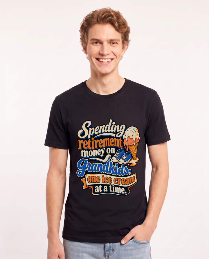 Grandparent Black T-Shirt for Men – Everyday Expression Graphic Tee product image 3