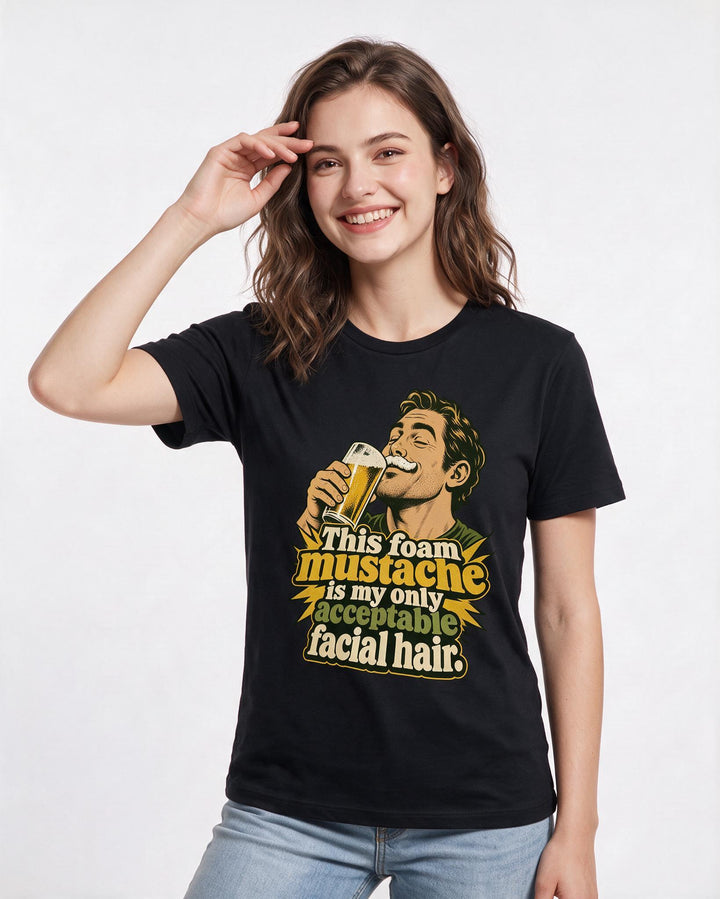 Beer Black T-Shirt for Women – Everyday Expression Graphic Tee product image 1