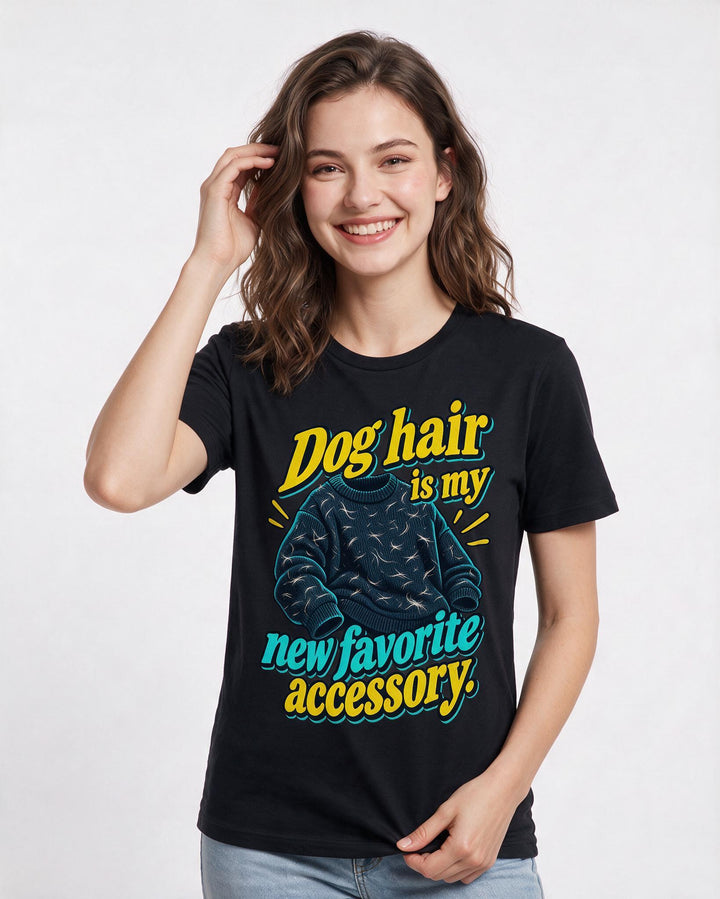 Dog Lover Black T-Shirt for Women – Everyday Expression Graphic Tee product image 1