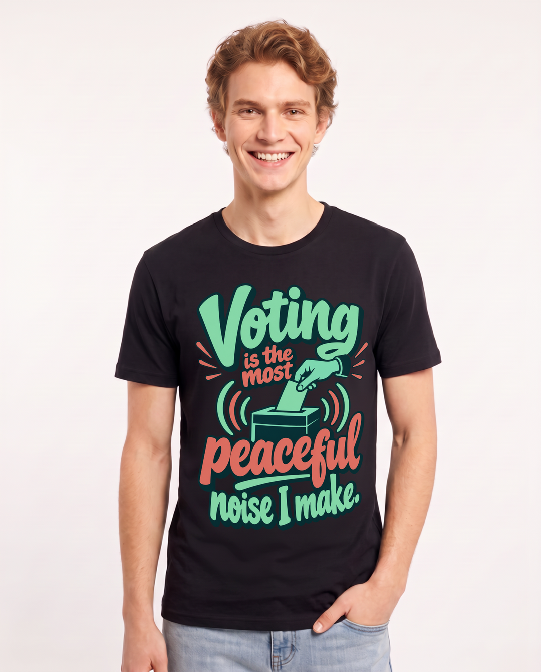 Political Statement Black T-Shirt for Men – Everyday Expression Graphic Tee product image 3