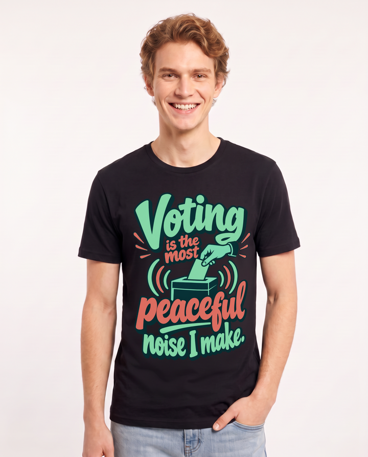 Political Statement Black T-Shirt for Men – Everyday Expression Graphic Tee product image 3