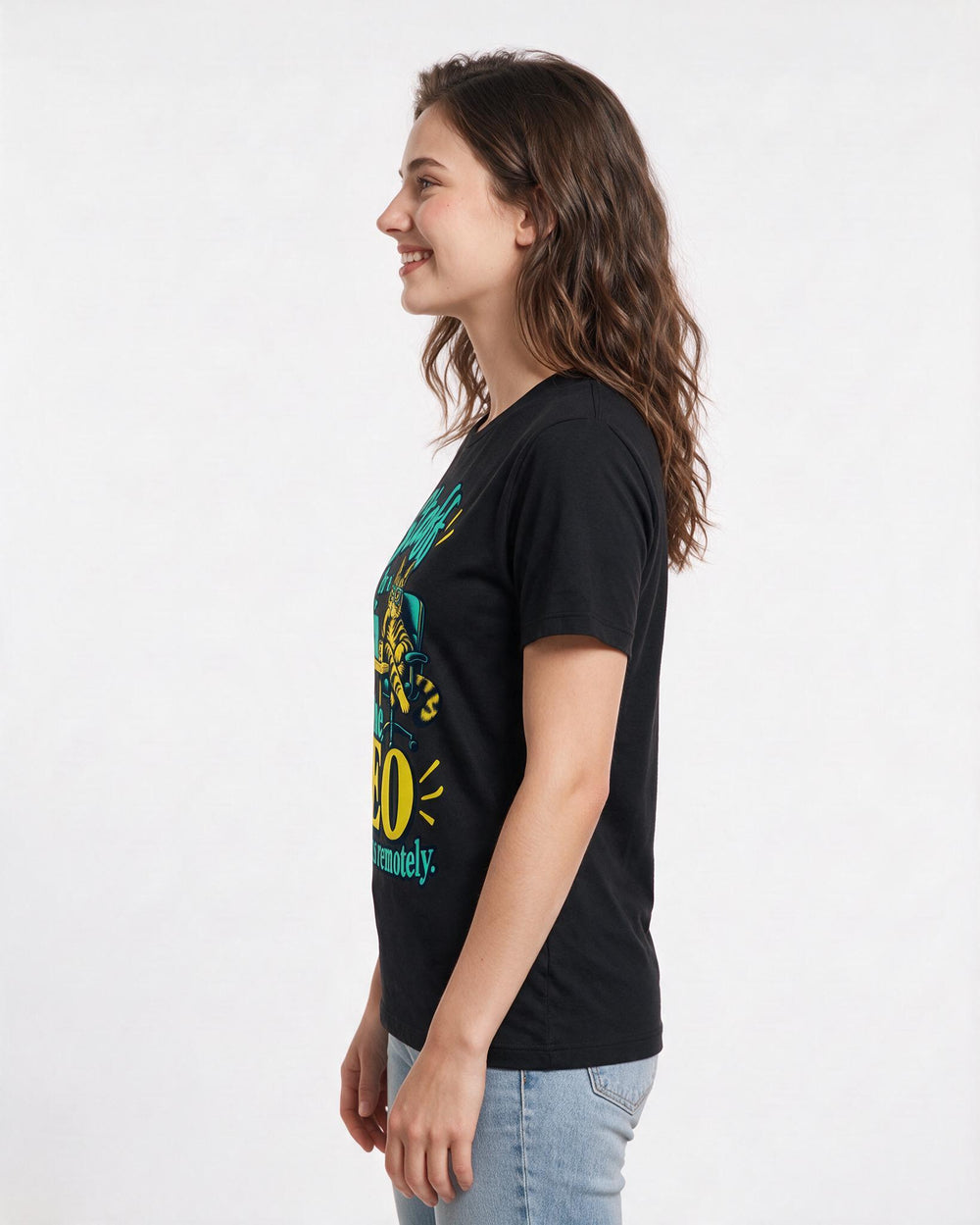 Cat Lover Black T-Shirt for Women – Everyday Expression Graphic Tee product image 2