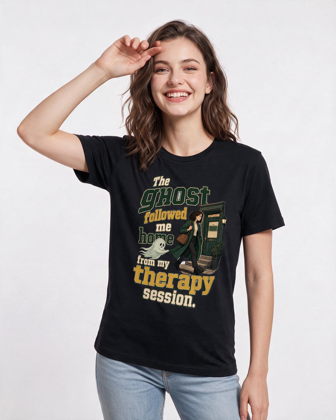 Halloween Black T-Shirt for Women – Halloween Theme Graphic Tee product image 1