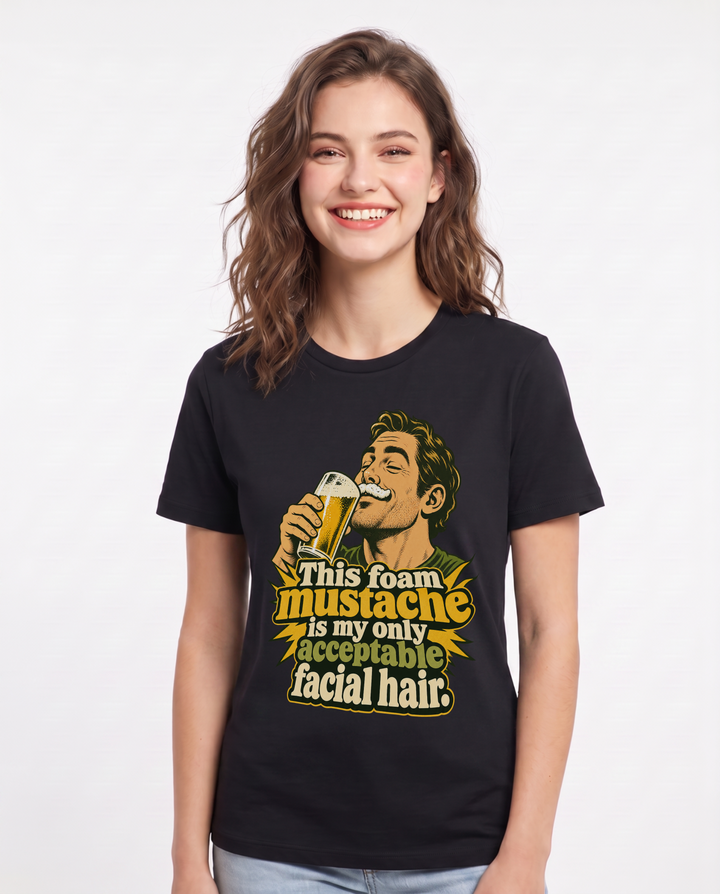 Beer Black T-Shirt for Women – Everyday Expression Graphic Tee product image 3