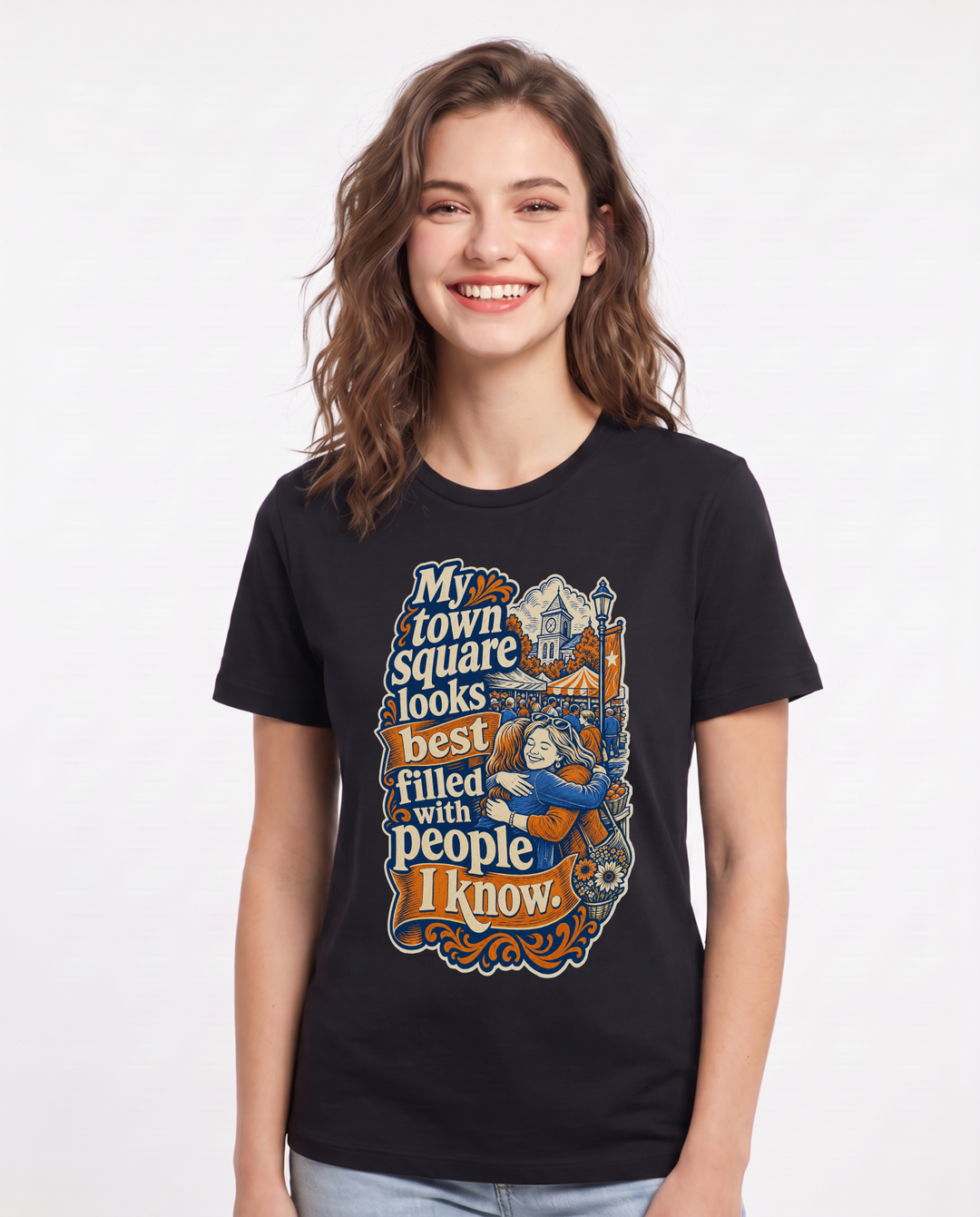 Patriotic Black T-Shirt for Women – Everyday Expression Graphic Tee product image 1