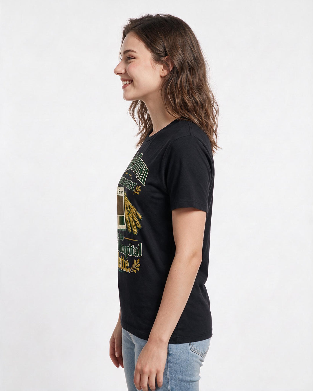 Nurse Black T-Shirt for Women – Nursing Life Graphic Tee product image 2