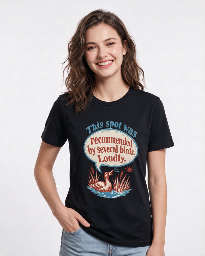 Hunting Women's Black T-Shirt - This spot was recommended by several product image 3