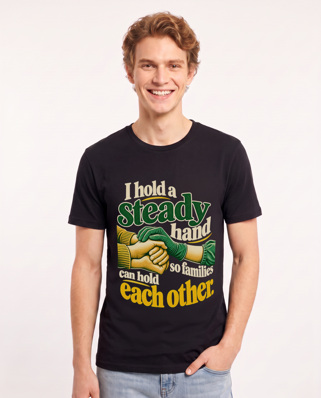 Nurse Black T-Shirt for Men – Nursing Life Graphic Tee product image 3