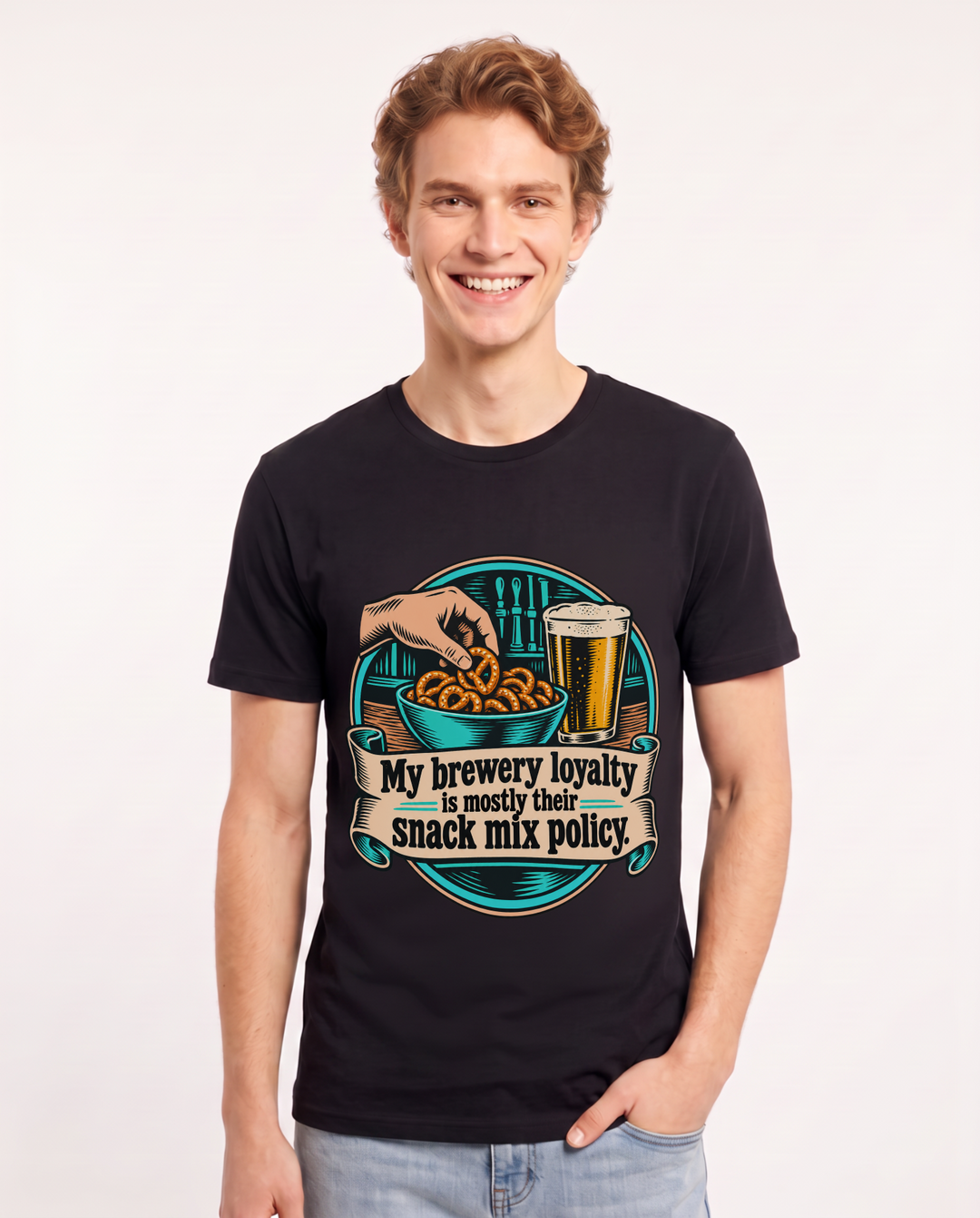Beer Black T-Shirt for Men – Everyday Expression Graphic Tee product image 3
