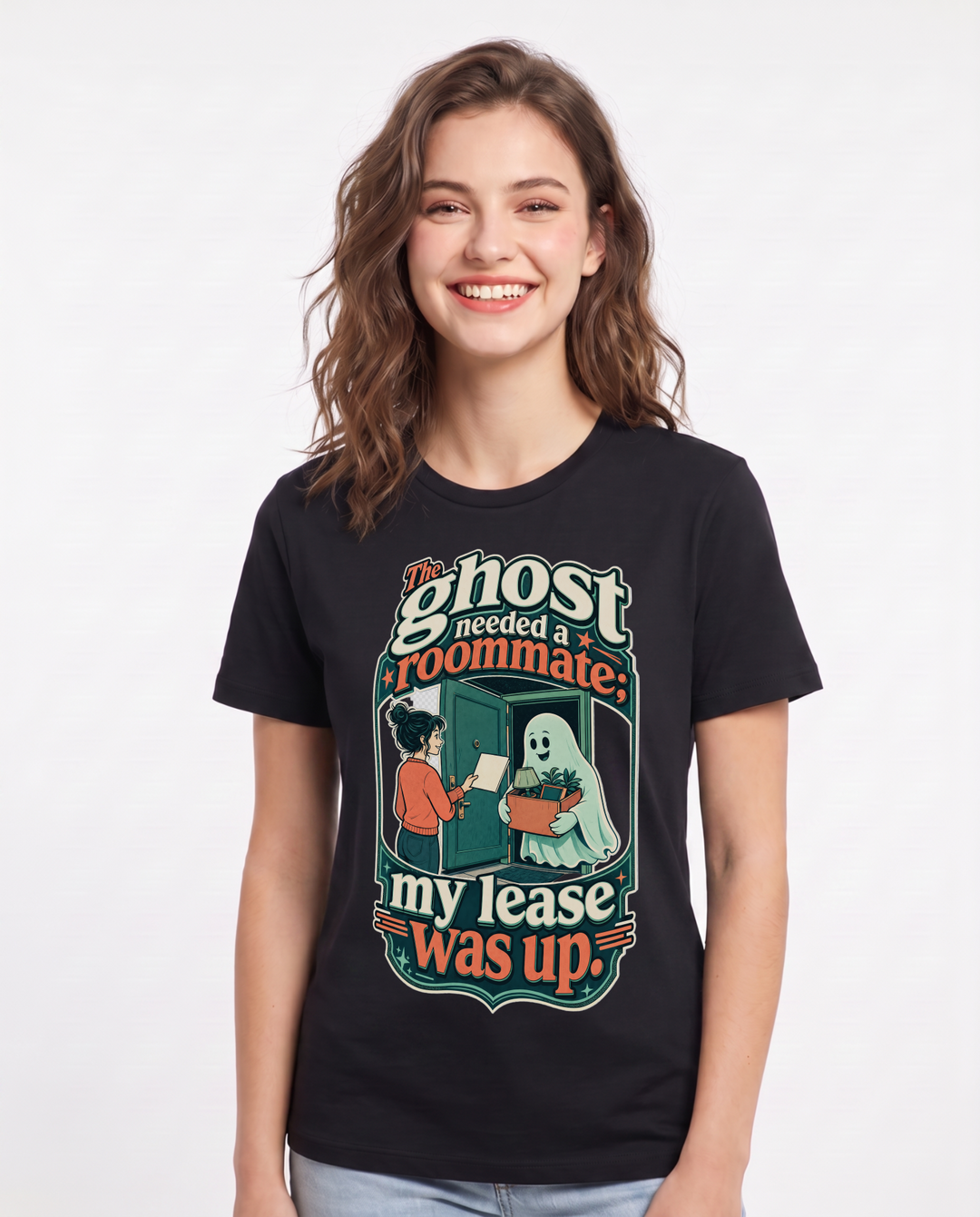 Halloween Black T-Shirt for Women – Halloween Theme Graphic Tee product image 3