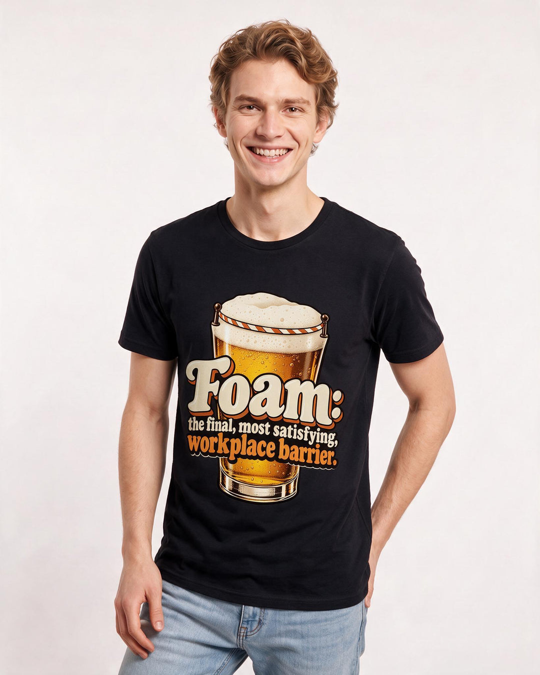 Beer Black T-Shirt for Men – Everyday Expression Graphic Tee product image 1