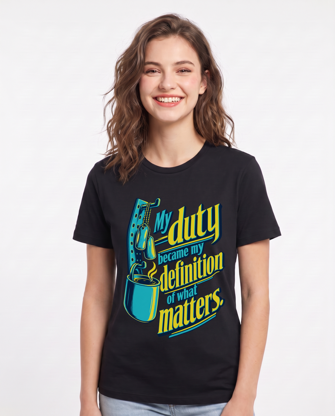 Veteran Black T-Shirt for Women – Everyday Expression Graphic Tee product image 3