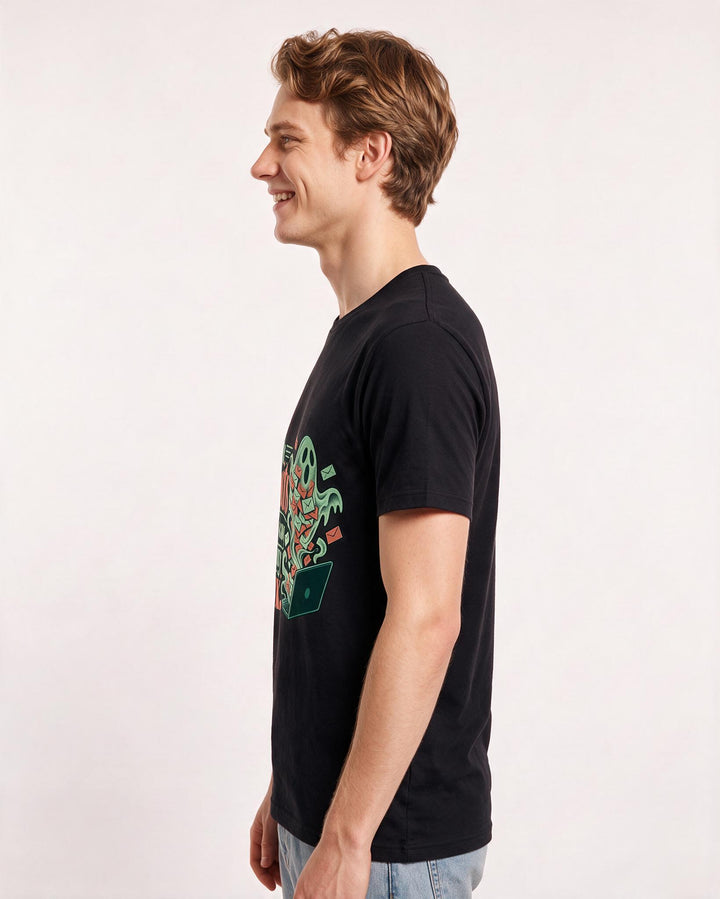Halloween Black T-Shirt for Men – Halloween Theme Graphic Tee product image 2