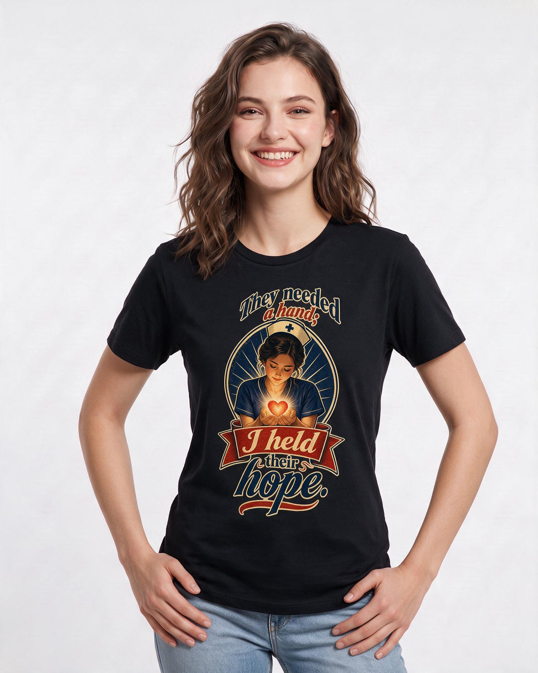 Nurse Black T-Shirt for Women – Nursing Life Graphic Tee product image 1