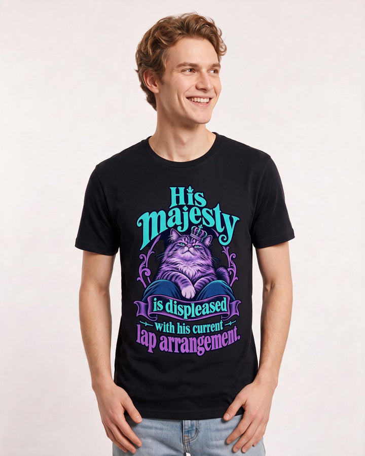 Cat Lover Black T-Shirt for Men – Everyday Expression Graphic Tee product image 1