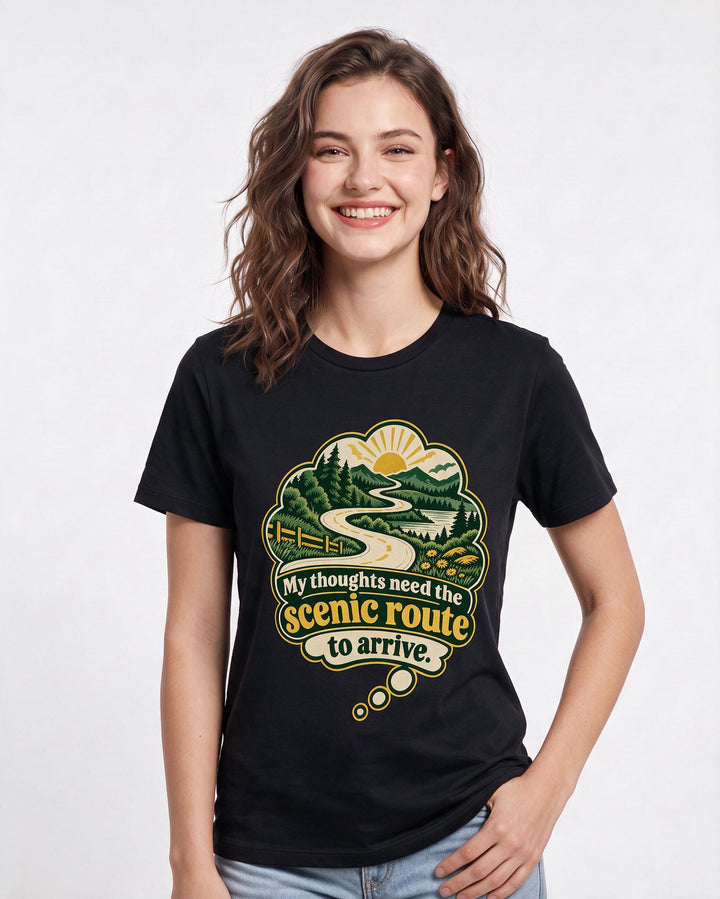 Neurodiversity Black T-Shirt for Women – Everyday Expression Graphic Tee product image 1