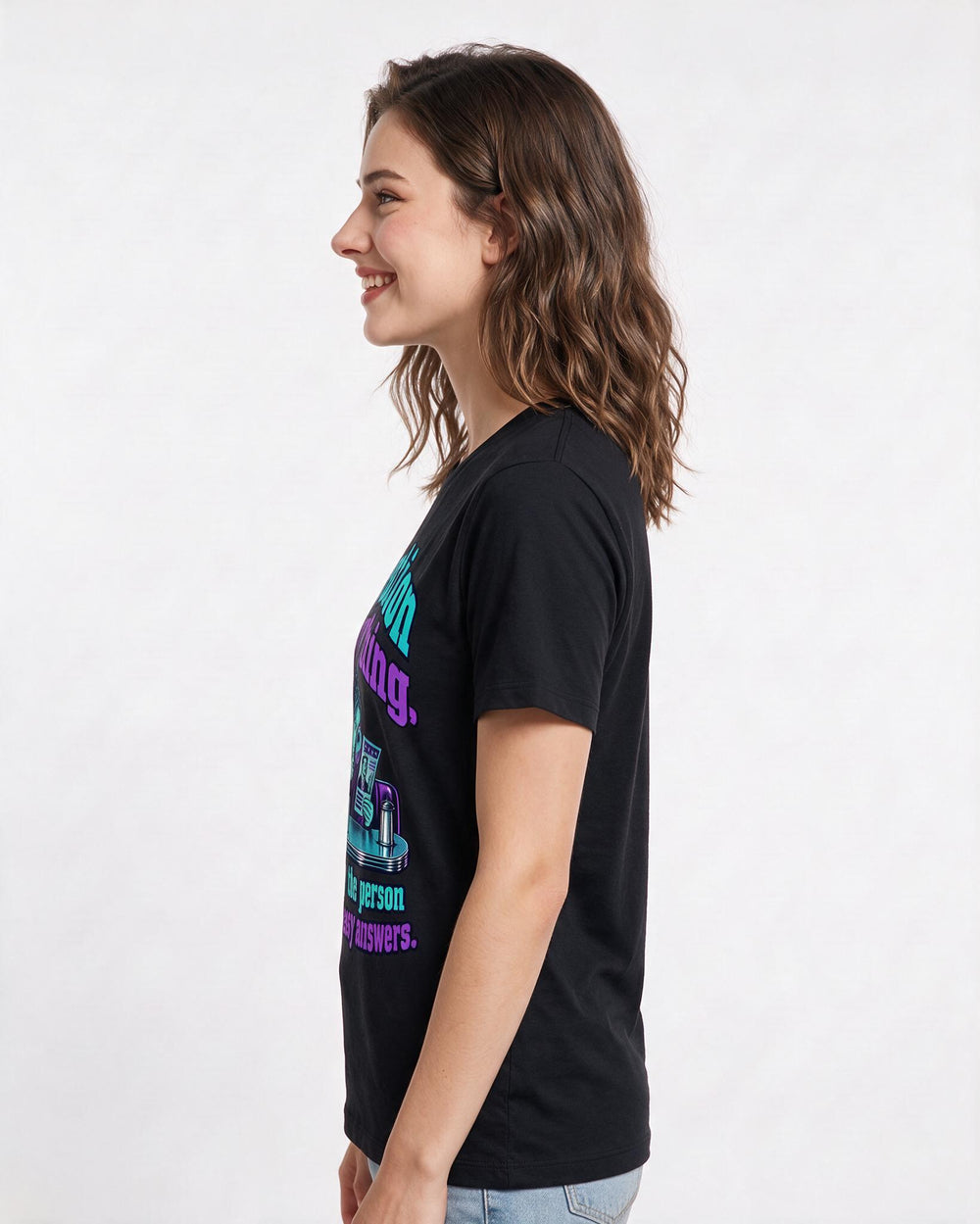 Political Statement Black T-Shirt for Women – Everyday Expression Graphic Tee product image 2