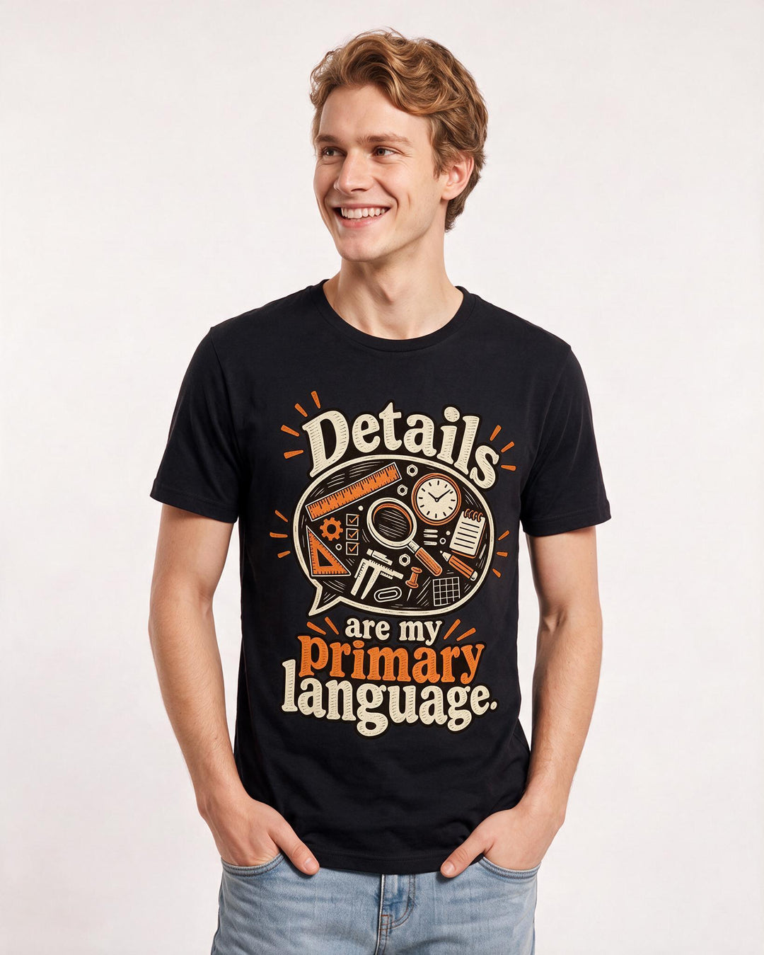 Neurodiversity Black T-Shirt for Men – Everyday Expression Graphic Tee product image 1
