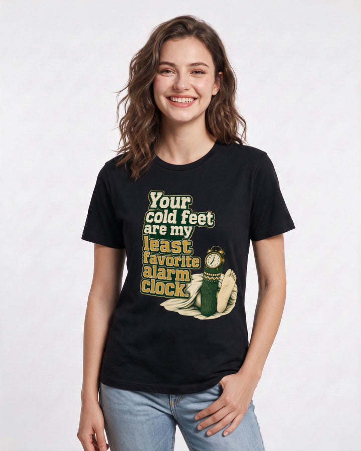 Couples Black T-Shirt for Women – Everyday Expression Graphic Tee product image 1