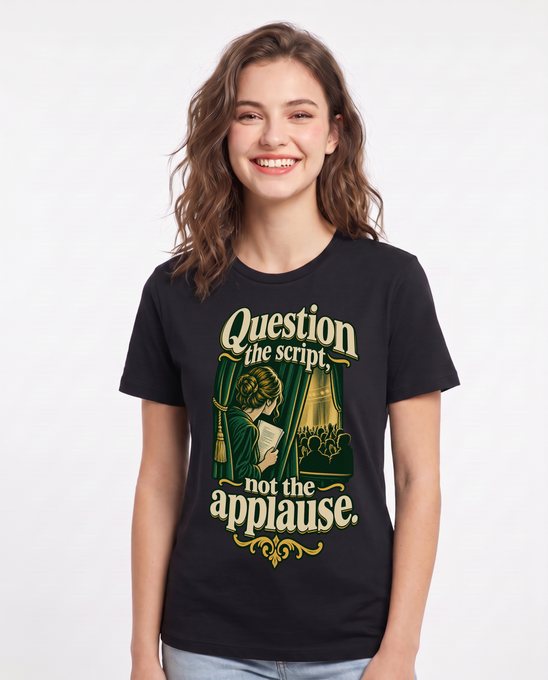 Political Statement Black T-Shirt for Women – Everyday Expression Graphic Tee product image 3