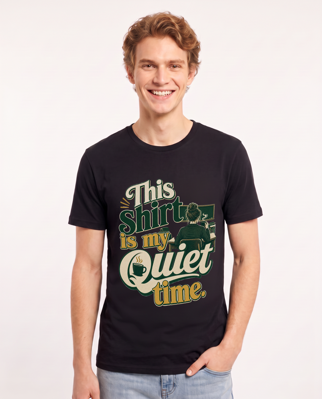 Teacher Black T-Shirt for Men – Everyday Expression Graphic Tee product image 3