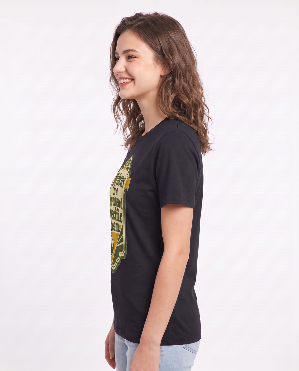 Graphic Women's Black T-Shirt - My focus is a high-powered, specific product image 2